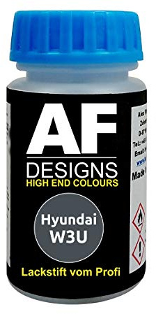 Alex Flittner Designs Lackstift für Hyundai W3U Aqua Sparkling Metallic | Lackstift geeignet für Farbcode: W3U und Farbname: Aqua Sparkling Metallic