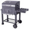 Tarrington House Memphis Holzkohlegrill, Seitenablage, Temperaturanzeige, mit Rädern, grau