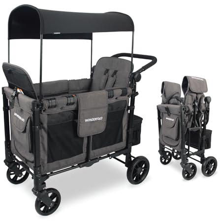 WonderFold W2 Elite Stroller Wagon Charcoal Grey