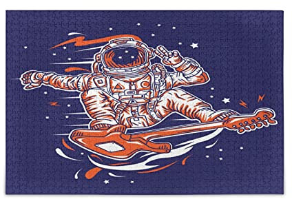 Gitarren Surfer Aus Dem Weltraum Jigsaw Puzzle 1000 Teile für Erwachsene Klassische Jigsaw Puzzles aus Papier Wanddekoration Geschenk ab 12 (70x50cm)