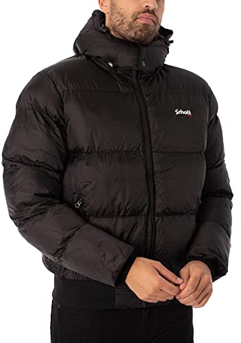 Schott NYC Homme Chicago - Black Xxl DOUDOUNE, Noir, XXL EU