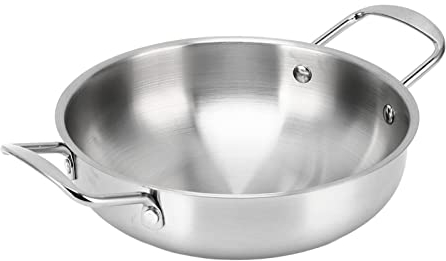 Pot de Ramen, Petit Pot Chauffant en Acier Inoxydable 20cm pour Nouilles et Soupe, Usage Maison, Bureau et Camping