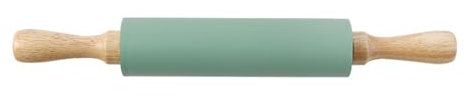 Rullo Da Cucina Mattarello for uso domestico Superficie di rotolamento a pressione for gnocchi di farina in silicone antiaderente (Color : Green, Size : 38x5.3cm)