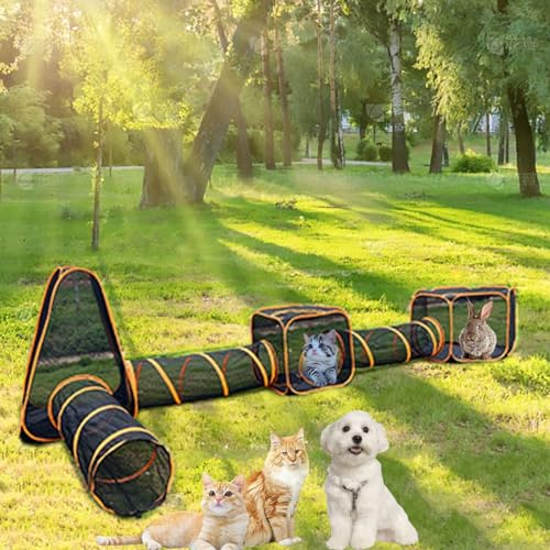 Katzengehege im Freien, Katzenzelte für Draußen, Katzenlaufstall, Faltbar, Geräumiger Innenraum, für Kätzchen, Hundewelpen, Hasen