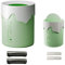 Justine ZSR Lot de 2 poubelles avec sacs, 1 poubelle de salle de bain (9L), 1 poubelle de table (2L), 80 sacs inclus (Vert)