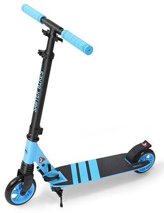 Sawyer Bikes - Patinete Ajustable y Plegable - Niños 6 a 12 Años (Azul V2)