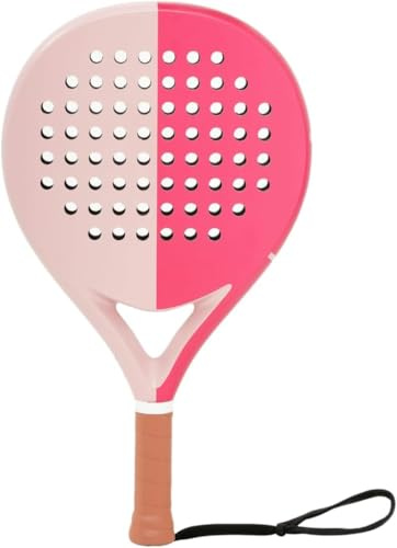 LAPAT Padelschläger mit Abdecktasche, Carbon-Oberfläche mit EVA-Memory-Schaum, Paddel-Tennisschläger leicht, Pop-Tennis (f.Pink Miami)