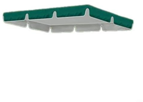 Puupaa Swing Chair Canopy Replacement, 420D Oxford Garden 2 & 3 Seater Garden Swing Seat Cover Waterproof Protective Top for Patio Courtyard Seating 210x145x18cm(Green)