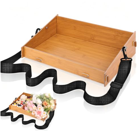 Bauchladen JGA Bambus Bauchladen Junggesellinnenabschied 40 x 26 x 10.5 cm Bauchladen Braut Holz Junggesellinnenabschied Deko für Männer Frauen Bachelorette Poltern JGA Party Spiele Promotion