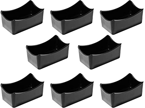 Garnet 9001 Porta bustine di Zucchero da Bar per tavolino in plastica – Nero– Lavabile in lavastoviglie-Set da 8 pz-Made in Italy