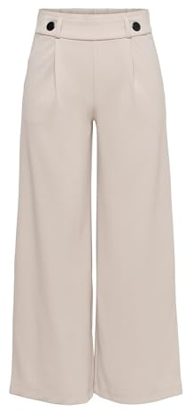 JdY JDYGEGGO JRS Noos Pantalon Long pour Femme Gris Chateau avec Boutons Noirs Taille M/34