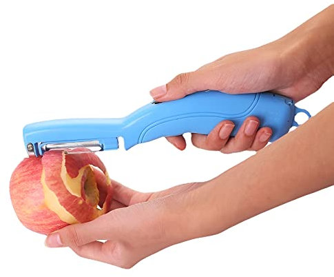 Econome legumes Professionnel,Eplucheur Electrique,eplucheur De Pomme Electrique,epluche Legumes ​postuler à Légumes,Éplucheur de Pommes de Terre de Cuisine Utilisé pour Pommes mangues (Bleu)