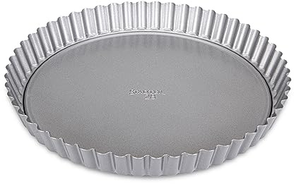 Städter We Love Baking Tarteform mit Hebeboden Rund, Größe: 28cm, aus Metall in der Farbe Silber gefertigt, 661721