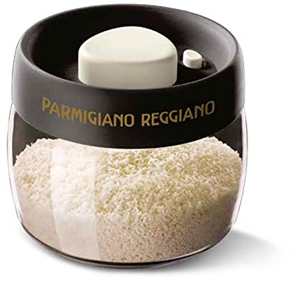 Parmigiano Italian Pottery Käsebehälter - Käsehalter aus Glas mit Vakuumsystem