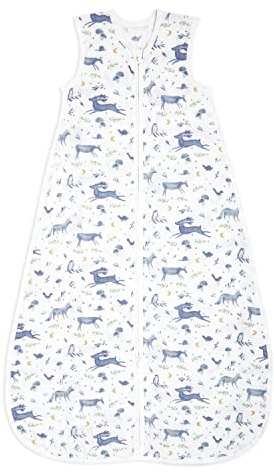 aden + anais™ Schlafsack, 1,0 TOG Wert, tragbare Decke für Babys, Bunte Muster für Mädchen & Jungen, Schlafsack für Neugeborene aus 100% Bio-Baumwoll-Musselin, Outdoors (18-36 Monate)