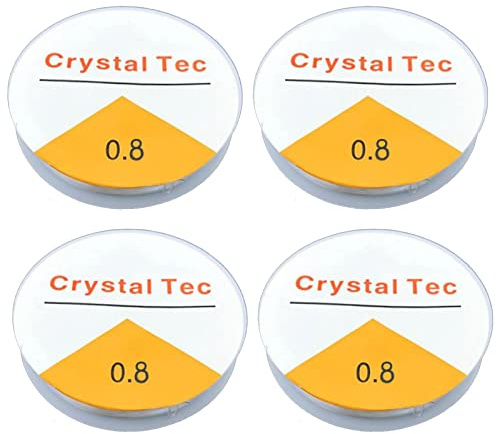 4xSpule 0.8mm Transparent Faden für Perlenschmuck Armbänder Basteln, für die Herstellung von Schmuck verwendet,Elastisch Schmuckfaden Gummifaden