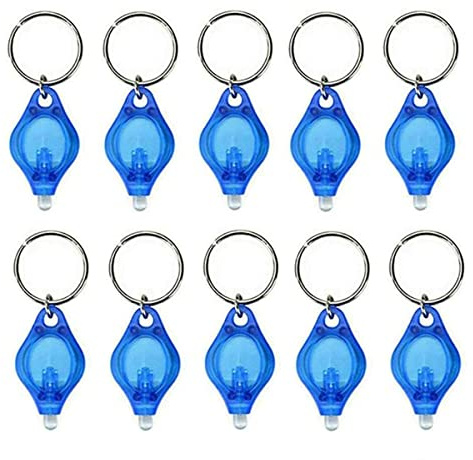 MACHSWON 10 minilaveros con linterna UV para comprobador de dinero, llavero LED, detector de dinero, llavero, luz azul, 10 unidades