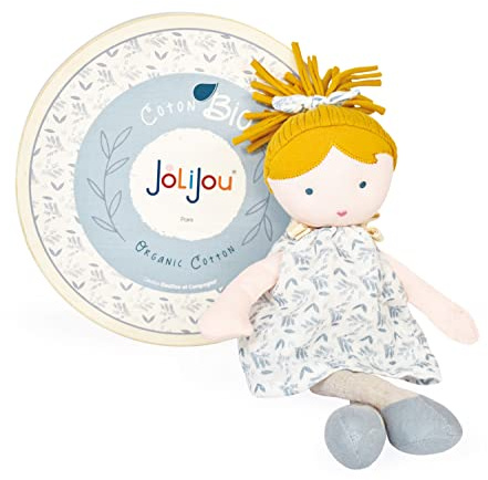 Jolijou - Les JOLIFLORES - Bambole di panno in cotone biologico - Flora - rosa - JJ6027