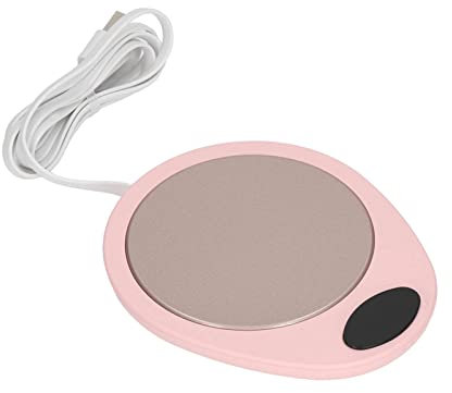 Chauffe-tasse USB Efficace Étanche Boisson Électrique Plaque Chauffante Petit Étanche (Rose Blanc)