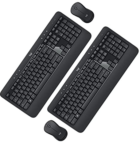 Logitech MK540 Advanced Wireless Keyboard & Mouse Combo Travel Home Office Modern Bundle for PC & Laptop, Pack of 2