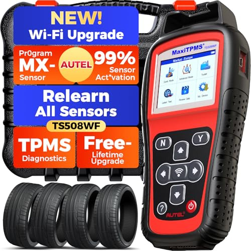 Autel MaxiTPMS TS508WF TPMS Tool, 2026 Enhanced Wi-Fi Ver. of TS508 TS501 PRO TS408S TS601, MX-Sensor TPMS Progamming Tool, TPMS Diagnosis/Reset TPMS Relearn Tool, Read/Clear TPMS DTCs