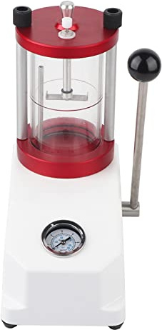 Pilipane Macchina per Test di Pressione,Tester Impermeabile per Orologi, Tester di Resistenza all'Acqua per Orologi con Cilindro Trasparente per 2 Orologi