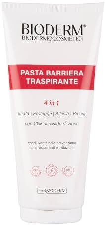 BioDerm Pasta Barriera Crema Cambio Pannolino 4in1 – Idrata|Protegge|Allevia|Ripara - Pasta Lenitiva Protettiva per Anziani, Allettati, Disabili e Neonati – 24h di Protezione - 200ml