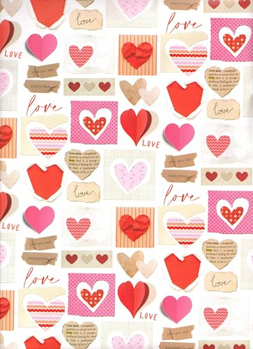 ARKRAFT Ensemble de papier cadeau 3 feuilles XXL 90 x 65 cm Emballage sans plastique en papier certifié FSC (18-9318)