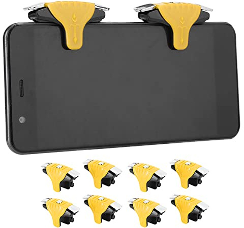 Déclencheur de Contrôleur de Jeu Pubg, Contrôleur de Jeu de Téléphone en Métal, Bouton de Manette de Jeu, Manette de Jeu pour Pubg (Yellow)