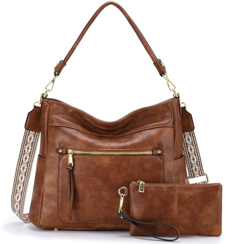 Kasgo Borsa Donna, Borse Donna con Portafoglio Borsa Tracolla Donna Borsa a Mano Borsa a Spalla Donna Tote Bag Università Viaggio/Lavoro/Scuola