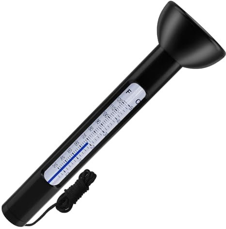 Pool Thermometer with String - Floating Water Temperature Meter for Outdoor Swimming Pool, Hot Tubs, Fish Pond