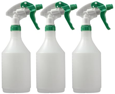 Avern Large 750ml Spray Bottles Plastic For Cleaning Solutions Gardning & Home Use Gardening, Plant, Water, Durable Trigger Sprayer, Refillable Mist Spray Bottle Heavy Duty (Green, 3 Pack)