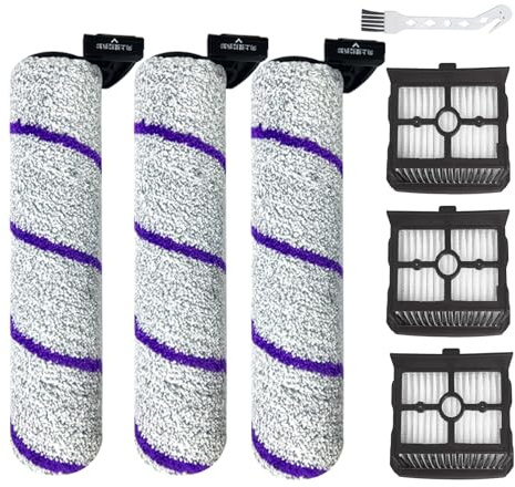 S10 Pro Replacement Parts for NARWAL S10 Pro Wet Dry Vacuum Cleaner, NARWAL Accessories inclue 3 HEPA Filters & 3 Brush Rollers
