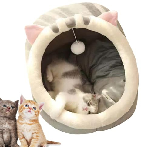 Katzenhöhle Katzenbett Flauschig | Katzenhöhle Für Katzen | Haustierhöhlenbett | Weiches Katzenbett | Faltbare Katzenbett | Katzennest Für Hunde Katzen | Bettwäsche Für Kleine Haustiere