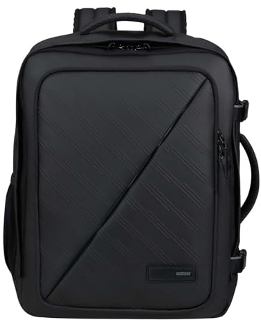 American Tourister Take2Cabin - EasyJet Kabinentasche 36 x 20 x 45 cm, 38 l, 0,80 kg, Handgepäck, Flugzeug-Rucksack M Untersitz, Schwarz Edition (Black Edition)