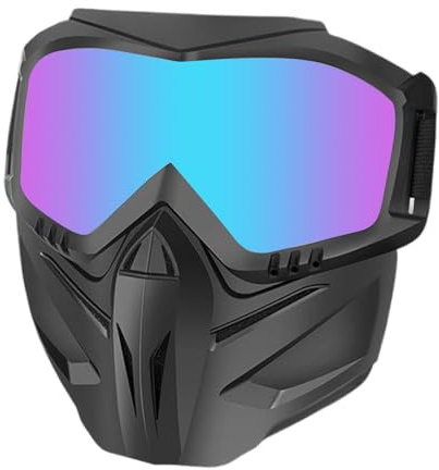 Pcingsia Lunettes de VTT avec masque facial, lunettes de cyclisme réglables pour moto, VTT, équitation, ski pour hommes, femmes et jeunes