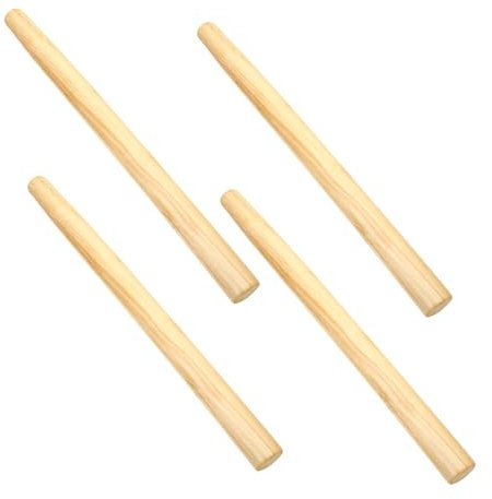 Mipcase 4pcs Handle Replacement Wooden Handles for Sickles Shovels Hoes Garden Supply for Garden Cleaning Tools and Patio Weed Removal