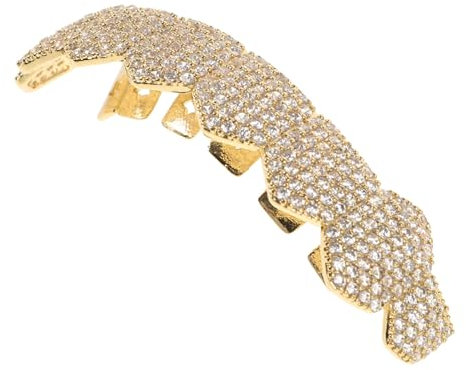 CONGARTENO Hip Hop Zahn Grills Für Männer Und Frauen Abnehmbare Zähne Schmuck Für Partys Cosplay Und Performances Sicheres Material Leicht Und Bequem Hip Hop Zahnschmuck