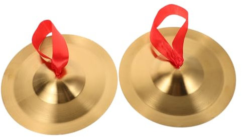 Alasum Platillos De Dedo De Aleación De 19 Cm, Instrumento Musical De Percusión Metálico Para Niños y Adultos, Apto Para Educación Musical y Actuaciones