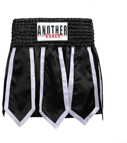 Zoegneer Flexibility Focused Boxing Shorts Boxing Pants Ribbon Style Muay Thai Shorts Competition Training Kickboxen Sanda Pants Mixed Martial Arts Fighting Pants(Black M)