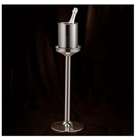 Seau à glace Seau à glace Seau à glace martelé avec support, grand seau à glace sur pied en acier inoxydable pour bière, refroidisseur à vin, utilisation extérieure ou intérieure Seau à boissons/bièr