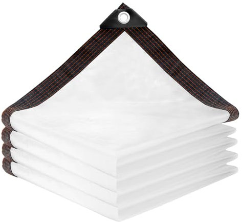 Tapvai 2 M X 3 M Bâche Transparente avec Œillets, Protection Contre Le Vent, La Pluie Et Le Soleil, pour Meubles de Jardin, Plantes, Serre, Nichoir pour Chien