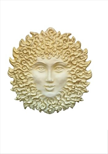 Wunderschönes Basrelief, Gemälde. Sonne mit einem Hauch von Gold. 48 cm.