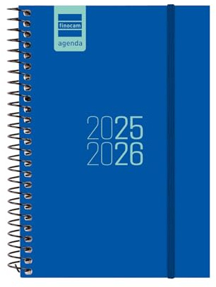 Finocam - Agenda Espir Curso 2025 2026 Semana Vista Horizontal Septiembre 2025- Agosto 2026 (12 meses) Azul Español