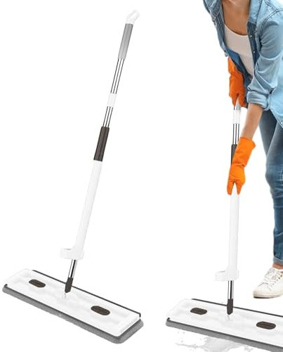 Sghtil Trapeador para Piso Laminado, Trapeador | fregona para Limpieza de Suelos laminados | Trapeador seco y húmedo con rotación de 360 ​​Grados para Pisos, baldosas cerámicas laminadas de Madera