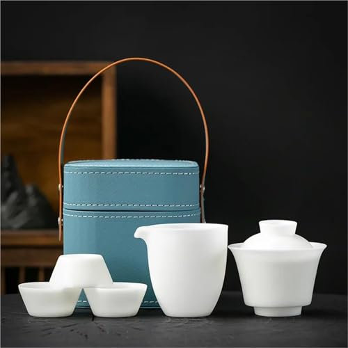 Teiere Servitori Di Caffè Set Da Tè Da Viaggio Antica Teiera E Set Di Tazze 1 Pentola 3 Tazze Per Preparare Il Tè Set Da Tè Da Viaggio Kit Da Campeggio Portatile Artigianale Da Tè Teiere Servizi Da ca