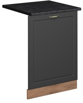 Vicco Façade de Lave-Vaisselle Fame-Line, Anthracite-Or, 60cm, PT Anthracite, à Combiner avec d'autres modules de la série Fame-Line