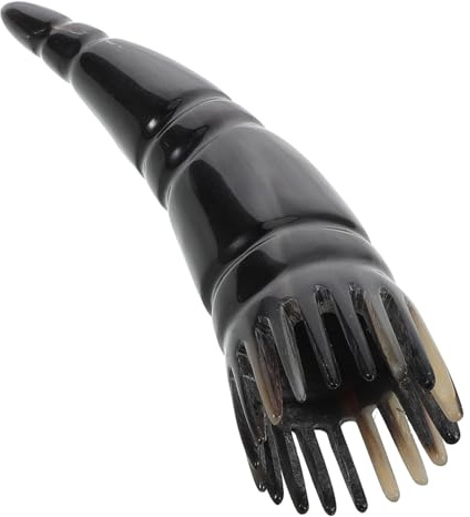 HIAKDOFT Peine De Masaje De Cuerno De Buey Natural Para Cabello Cepillo Desenredante Antiestático Herramienta Tradicional Gua Sha Para Cabelludo y Cuerpo