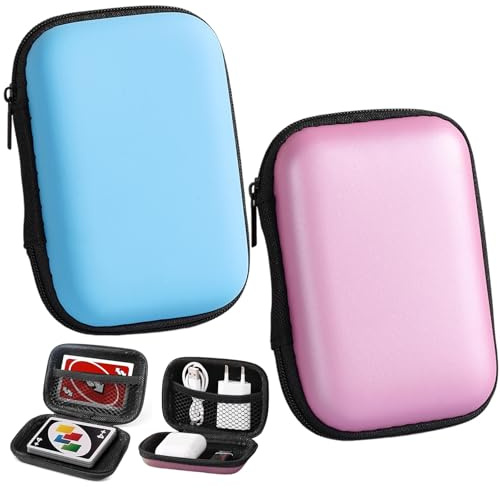 Larfraecy 2 Stück Spielkarten Box Etui Kartenbox Aufbewahrungsbox Kartenspiel Box Spielkarten-Tasche Zur Aufbewahrung Von Karten Kopfhörern Und Datenkabeln Vor Feuchtigkeit Und Staub