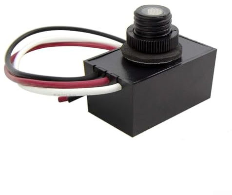 AC110-240V Photocell Light Sensor, 5A Dusk To Dawn Outdoor Photoelectric Light Control Switch, For Energy Savings